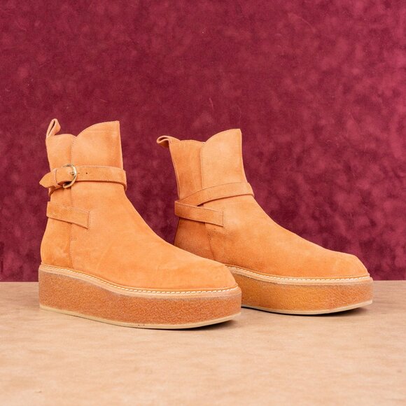 Ulla Johnson Boots | eBay Ulla Johnson Women Lennox Platform Buckle Orange Leather Boots size 8.5US EUR 39